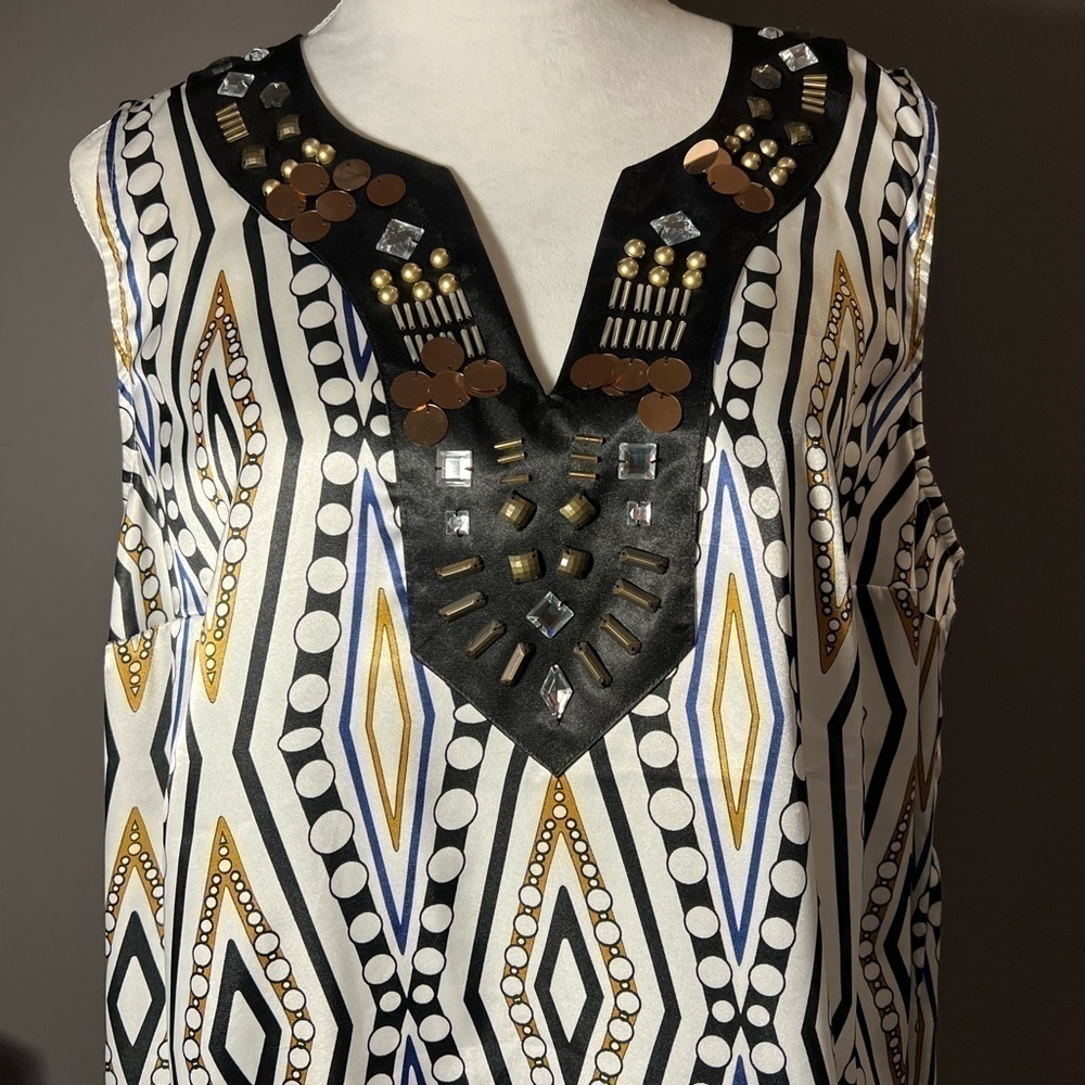 Lane Bryant  Plus Women’s Sleeveless Polyester Graphic Shirt Size 18